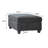 Rectangular Upholstered Ottoman Dark Grey