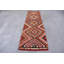 Tapis rouge élégant en laine Kilim