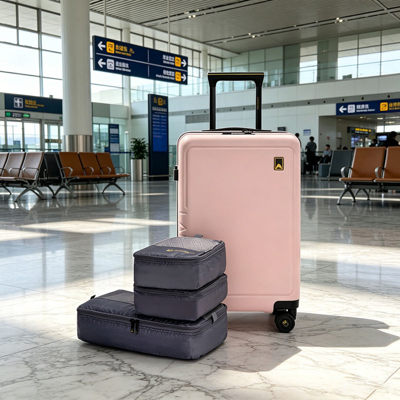 3 pièces, sac de rangement doublé, bagage trois pièces, valises à roulettes, valise de transport légère en ABS, bagage rigide