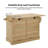  55.3'' Rolling Kitchen Island With Storage, 30mm Wood Top, Rattan Doors, Drop Leaf & Towel Rack, Mobile Kitchen Cart For Dining Room