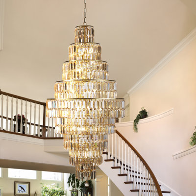 Jagger 13 - Light Satin Brass Crystal Pendant