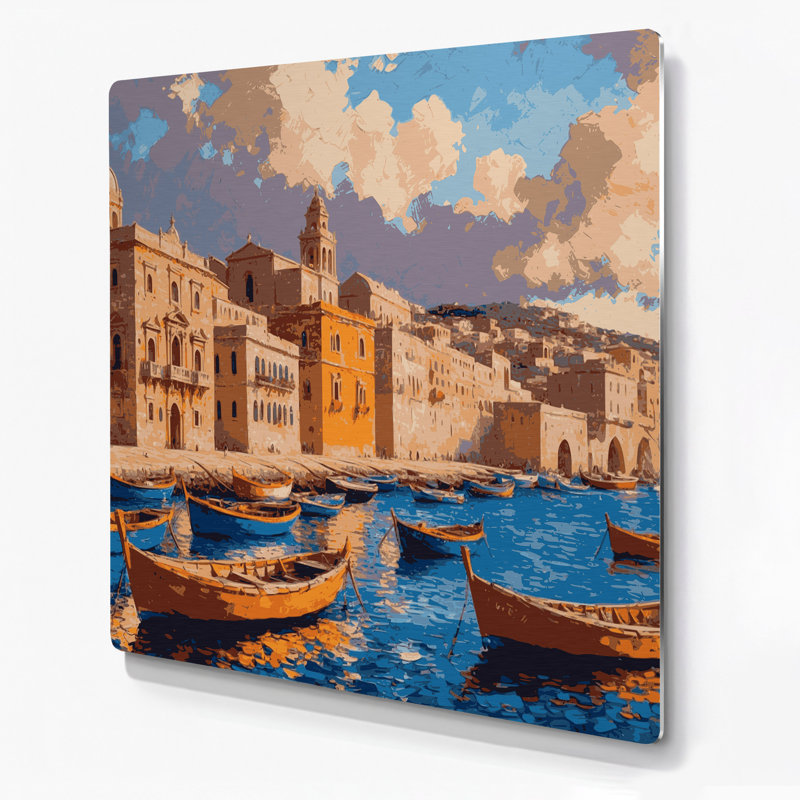 Cities Malta Brown Metal Wall Art