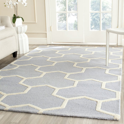 Deedgra Cambridge Hand Tufted Wool Geometric Rug