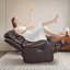 Fauteuil inclinable manuel berçant en cuir de polyuréthane de 35,8 po Ambridge Crovetti-965219540