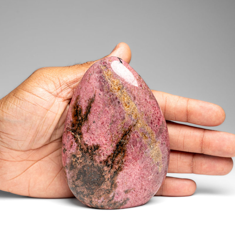 Rhodonite impériale polie de Madagascar (1,5 lb)