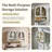 Bathroom Storage Cabinet With Adjustable Shelves, 23.6'' Wide Over The Toilet Organizer For Laundry Room, Kitchen & Living Room, Medicine Cabinet With 2 Glass Doors-1745193691