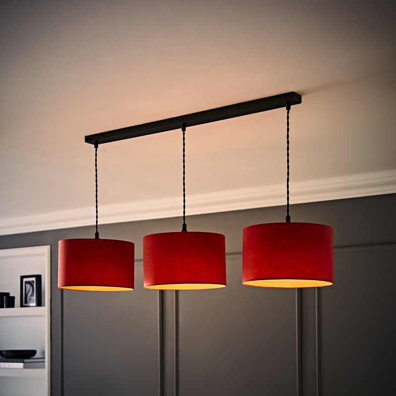 Albeiro 3 - Light Pendant, Matte Black, No, Orange