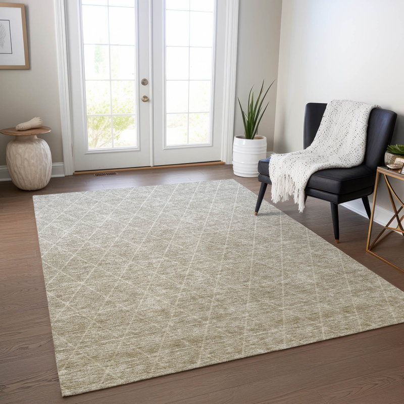 Tapis intérieur / extérieur brun lavable Soleya , 2 pi 6 po x 3 pi 10 po