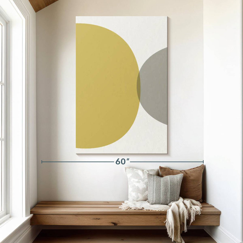 Avery cercles abstraits Mid-Century I, H 51 po x l 34 po