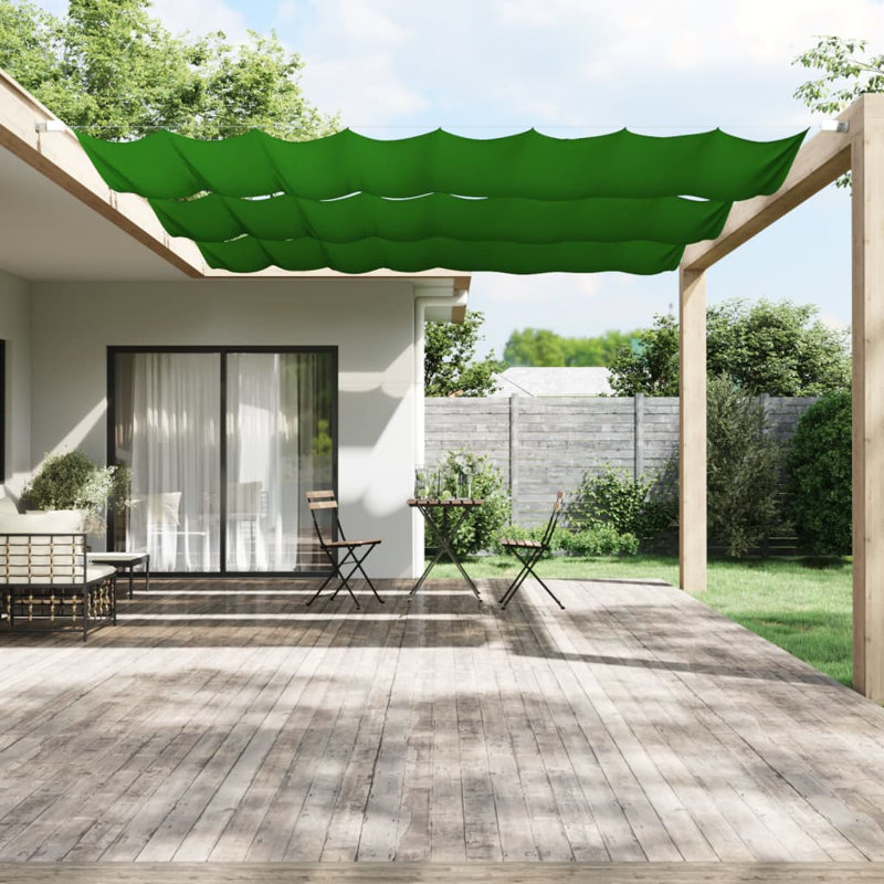 Amandi 4m W x 0.5m D Patio Awning, Light Green, 100cm H x 420 cm W
