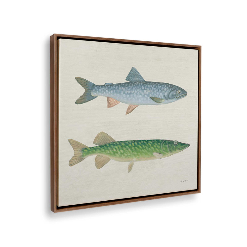«Waters Edge I» par James Wiens, reproduction d'art sur toile, H 12 po x l 12 po, Cadre flottant, Brown