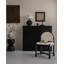 Chaise d'appoint en sherpa Mid-Century moderne avec structure en bois massif pour un usage domestique