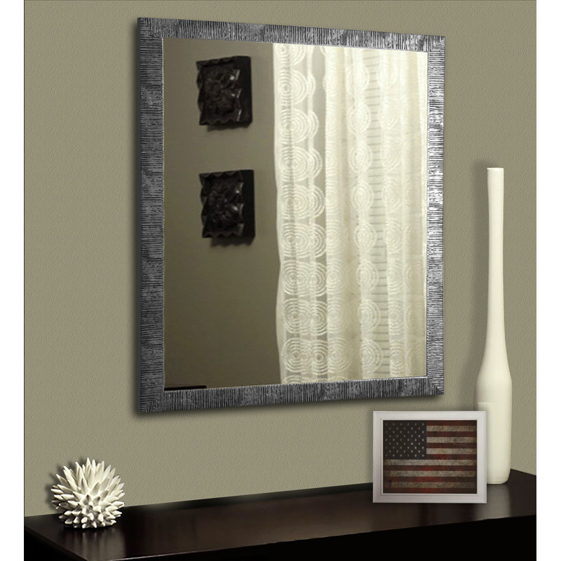 Arlinna Engineered Wood Flat Wall Mirror, 36.5" H x 30.5" W, Silver
