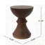 Table d'appoint d'extérieur en béton brun l 16 po