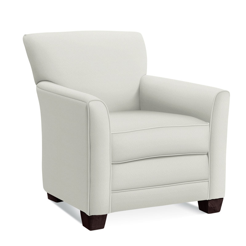 Buckley Armchair, Java Finish, Snow Crypton Performance; 0884-91