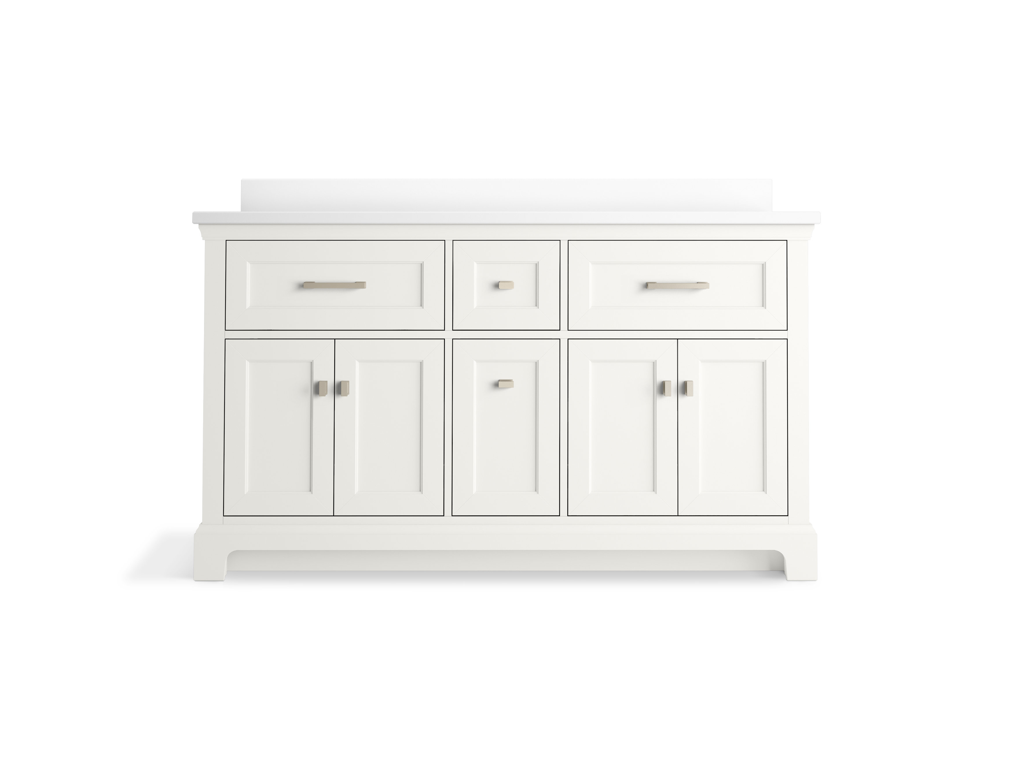 Kohler Charlemont 60 In. Bathroom Vanity Cabinet With Sinks And Quartz ...