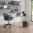 Massena 2 Piece Glass Writing Desk Office Set