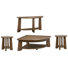 Fyfe Pie Shaped Lift Top Cocktail Table With 2 End Table And Demilune Sofa Table