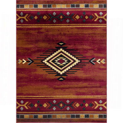 Red Southwest Area Rug