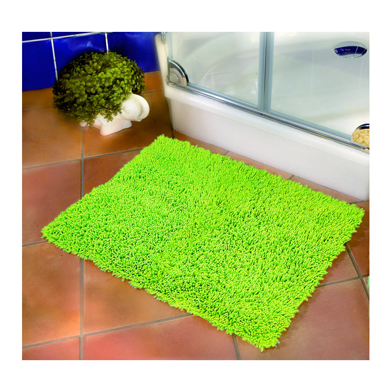 New York Cotton Bath Rug, Lime, 60 x 100cm