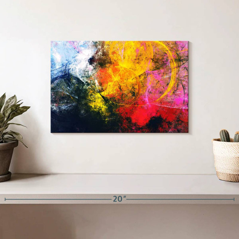 Avery Fiery abstrait, H 8 po x l 12 po