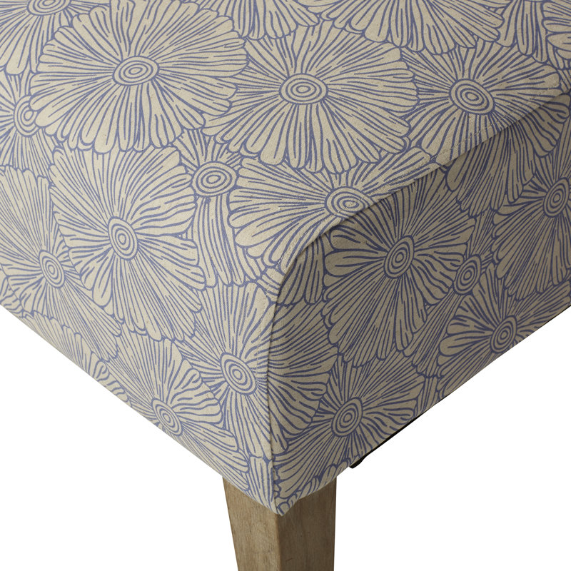 Lisette Upholstered Slipper Chair, Blue Floral
