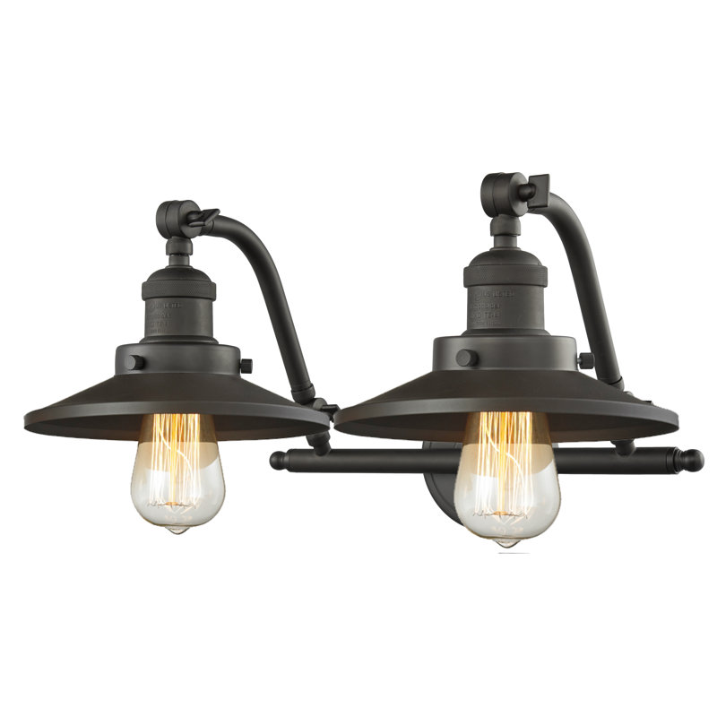 Kenia 2 - Light Dimmable Vanity Light, Oil Rubbed Bronze, 3 W LED Vintage Dimmable Bulb