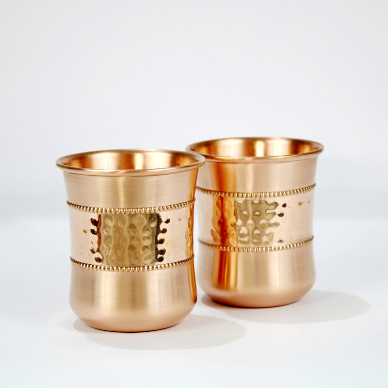 250ml Handmade Copper Drinking Glass Set