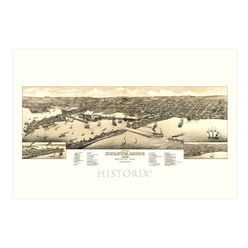 " 1883 Duluth Minnesota ", 24" H x 36" W