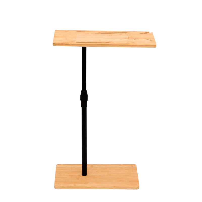 Table d'appoint rectangulaire à hauteur réglable, avec porte-rasoir pour plateau de salon et de chambre à coucher réglable, brosse à dents à 2 niveaux