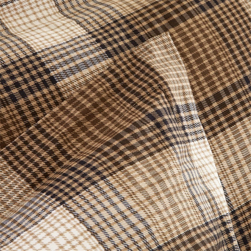 Rustic Quilted Microfiber Bedding Sets, Cozy Down Alternative Comforter With Plaid Design