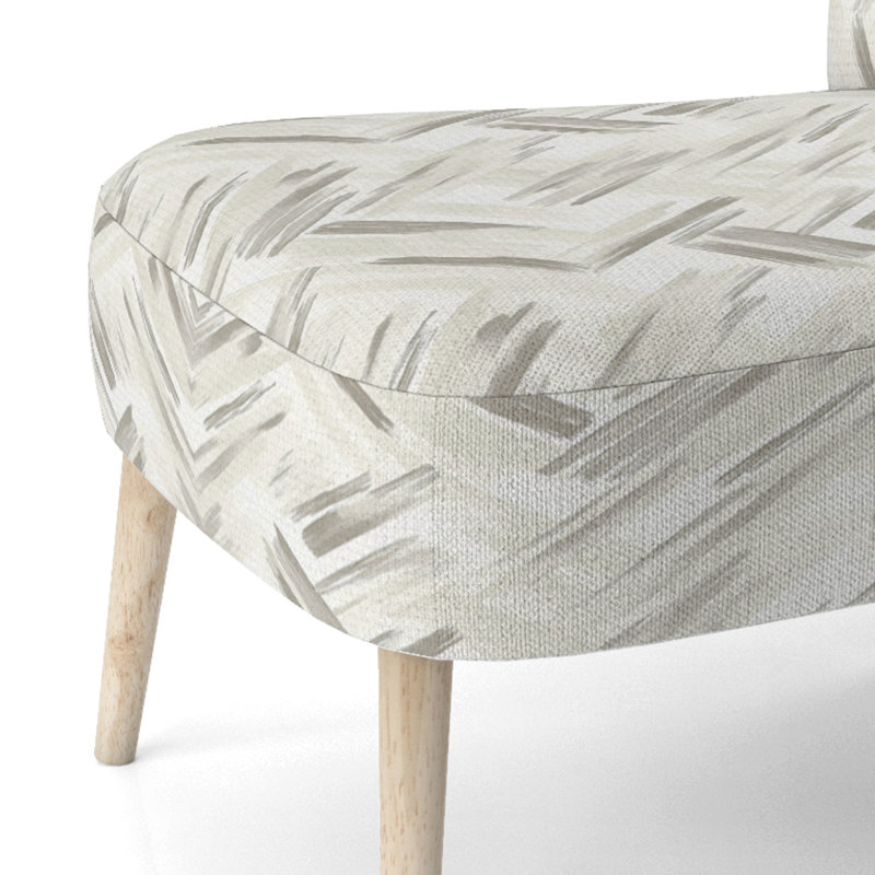 Chaise d'appoint rayée - chaise d'appoint grise à rayures grises, Chaise d'appoint sans accoudoirs