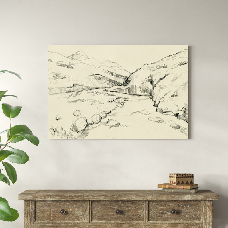 " Winding Brook Sketch II ", 32" H x 48" W x 1.25" D