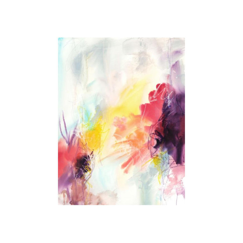 Pure Joy II par Guseul Park - Peinture, Image au pinceau gel, H 53 po x l 40 po x P 1,5 po