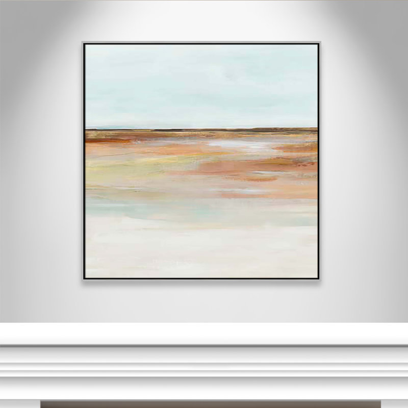 «Coastal Glades I Print» par Ian C, H 41,5 po x l 41,5 po x P 2 po, Encadrement argenté