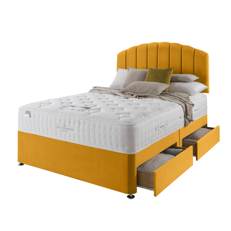 Merlin Upholstered Headboard, Kingsize (5'), Ochre Velvet