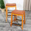 Tabouret de bar 30 po à finition naturelle avec siège en cuir reconstitué - élégant et pratique-2022955602-2022955600