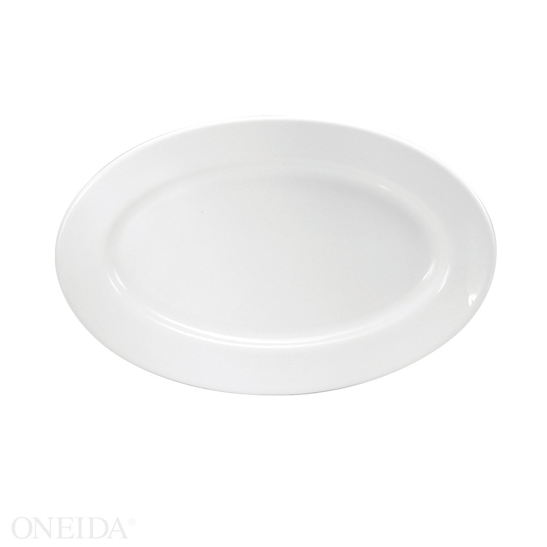 Cream White Ware (Rolled Edge) Platters, 15 1/2", by Buffalo (Set of 6) Oneida