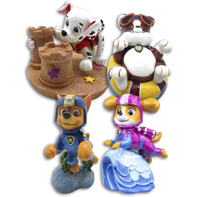 Ensemble de 4 décorations d'aquarium Paw Patrol