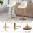 Bar Stools Set, Modern Swivel Counter Height Adjustable Barstools with Back, Upholstered Velvet Bar Chair with Footrest, Modern Armless Kitchen Island Stool for Kitchen Island, Pub, Cafe-791713463-791713464