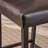 Barstools Set Of 2, Upholstered Bar Stools For Kitchen Island, Brown Rubberwood Legs Pu Faux Leather Seating 300Lbs Weight Capacity-837532017
