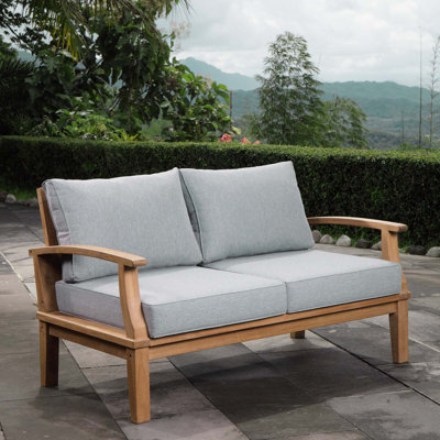 Modway Pier Outdoor Patio Teak Loveseat