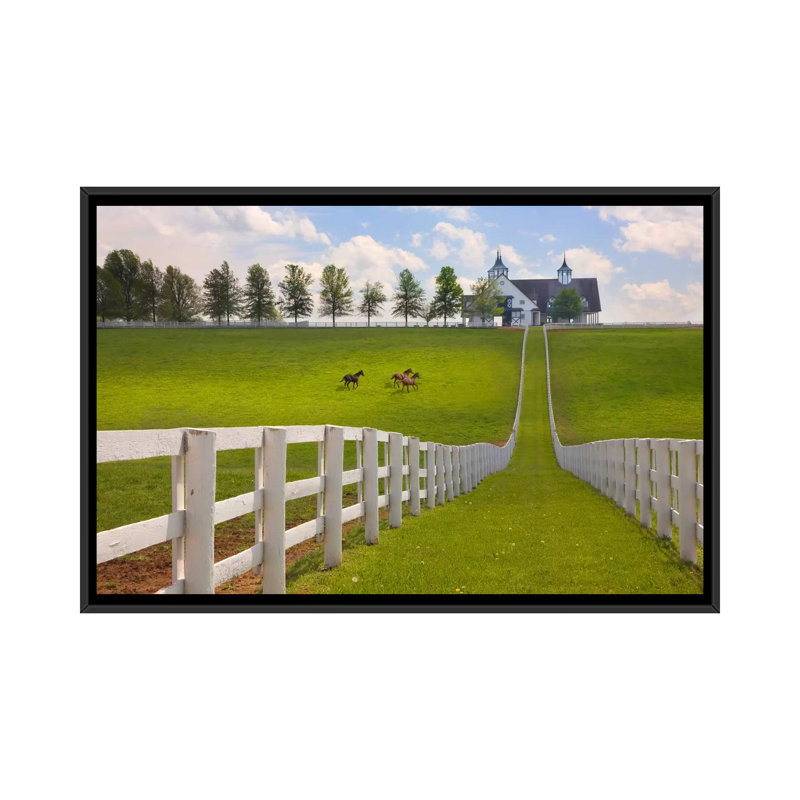 'Manchester Farm, Kentucky 08 - Color' by Monte Nagler Photographic Print on Canvas, No Mat, Black Framed Canvas
