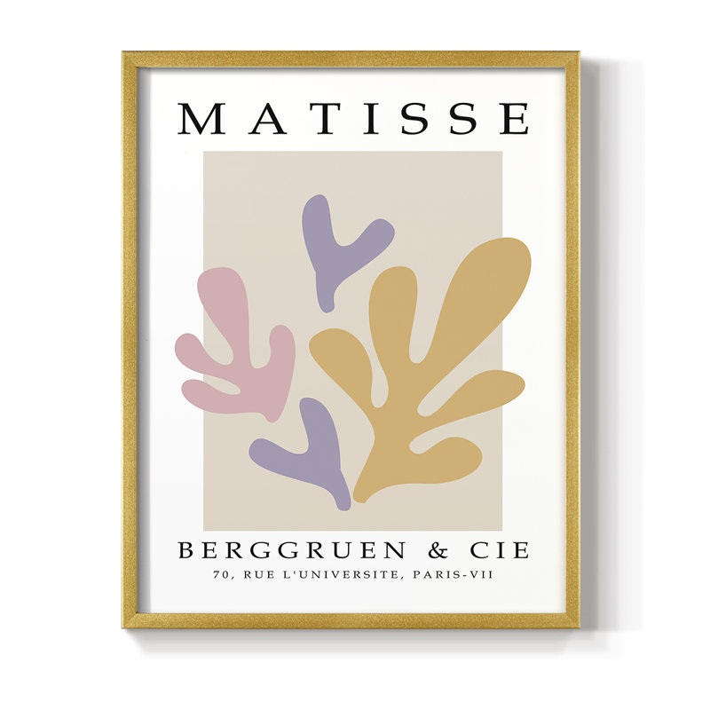 Matisse CEC XXXIV, reproduction encadrée - bois massif, H 28 po x l 22 po, Or