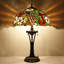 Lampe de table Tiffany en verre coloré rouge pourpre 16 x 16 x 24 pouces, lampe de lecture de style raisin