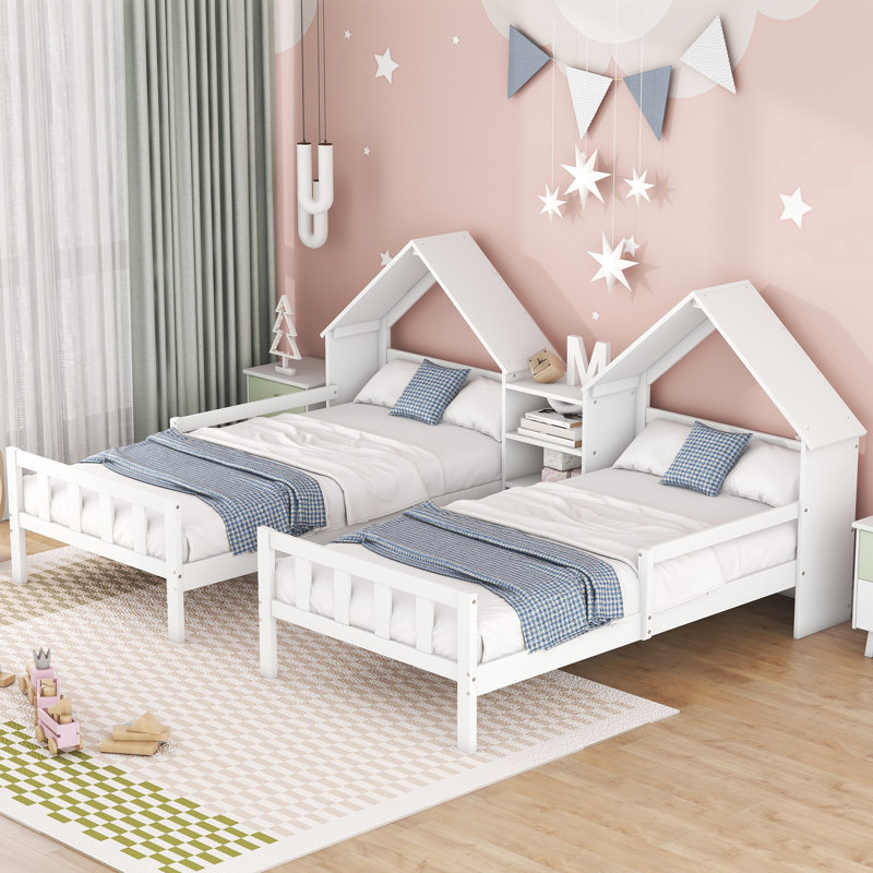 Lits plateforme simple, Blanc