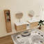  Meuble-lavabo mural double 72 po avec comptoir en résine et armoires latérales Eskar-890057689