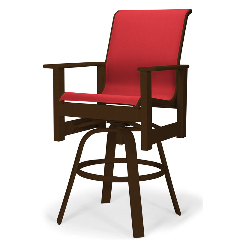 Fauteuil pivotant à hauteur de barre Leeward MGP, Rouge 1D Sunbrella®, Kona texturé