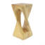 Outdoor Side Table,Twist Shape End Table,Decorative Accent Table,Garden Stool Table For Patio Balcony Beach Pool Side,Lightweight Concrete,Wood Like Texture-1725925944