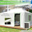 Housse pour abri de jardin 12 pi x 20 pi - Enceinte toutes saisons - Blanc, pour abris de jardin avec parois latérales et fenêtres grillagées, polypropylène, coupe-vent, installation extérieure facile à installer, saisons imperméables et simple